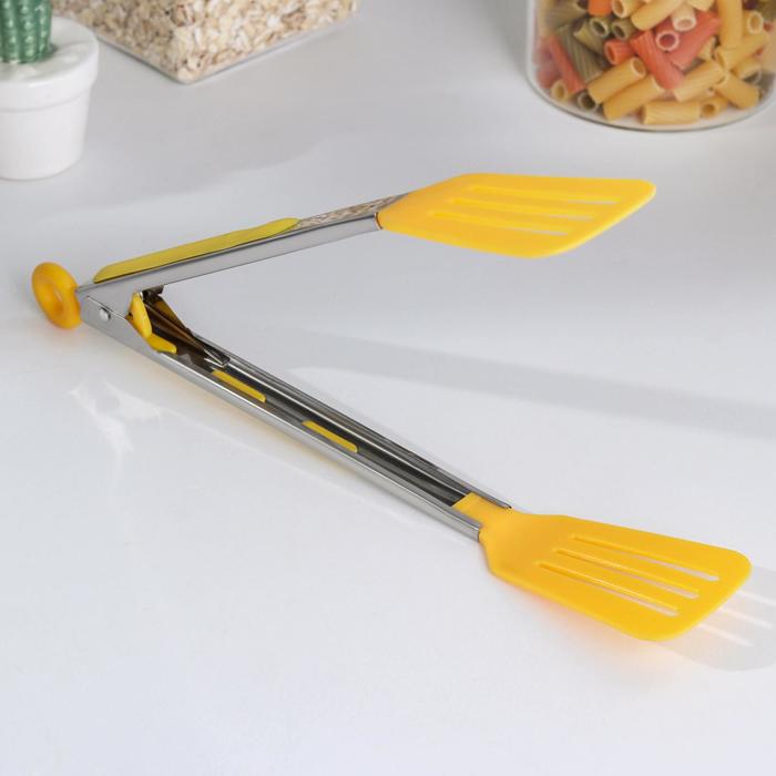 Щипцы для барбекю 28 см "Солнечные цвета", цвета МИКС