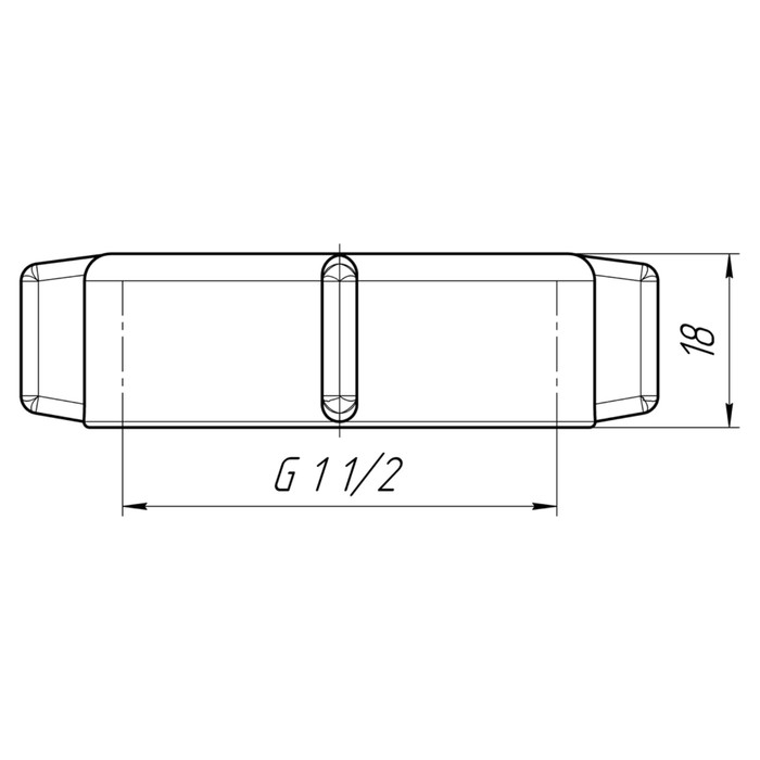 Гайка накидная "АНИ" M440, 1 1/2" х 40 мм