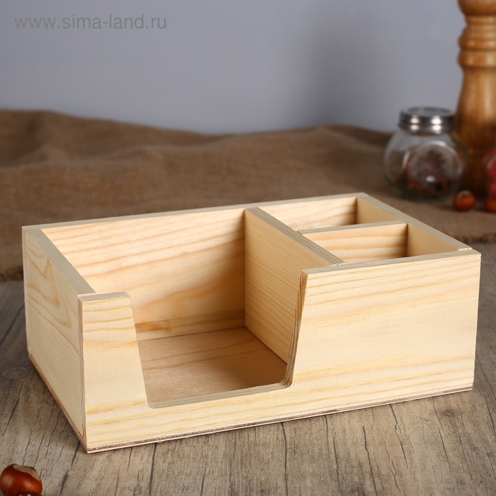 

Подставка "Прямоугольник" из СОСНЫ, с 3мя отсеками, 15×23×8,5 см