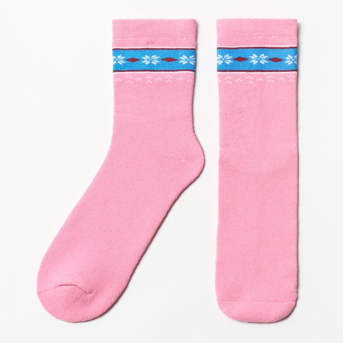 Носки женские махровые, цвет розовый, размер 23-25 женские носки сибирь средние махровые размер 23 25 розовый