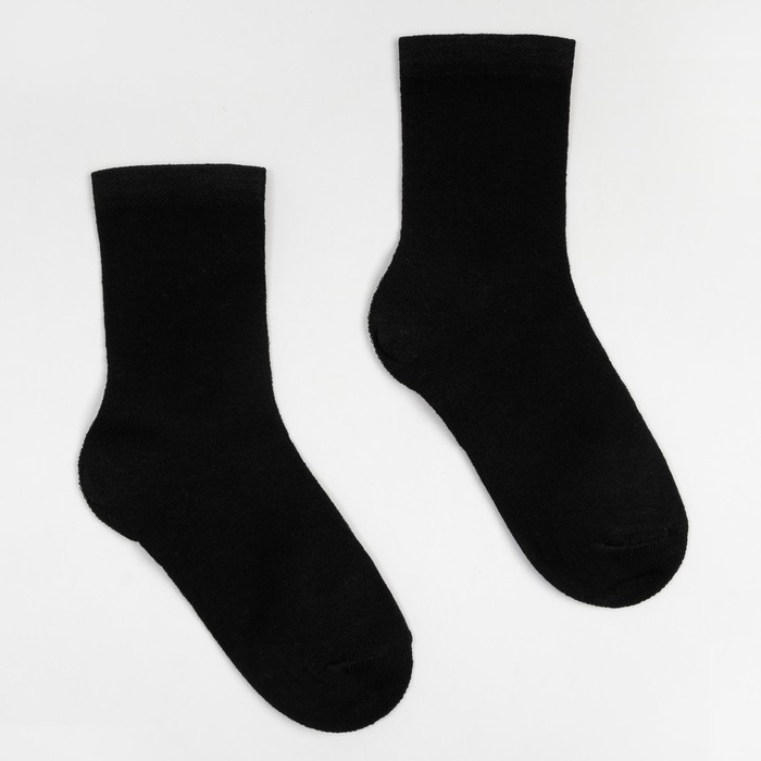 Носки детские, цвет чёрный, размер 22