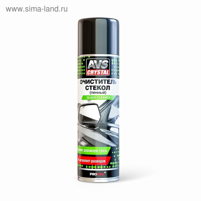 Очиститель стекол AVS, пенный, аэрозоль, 335 мл смазка avs термоключ с эффектом заморозки аэрозоль 335 мл