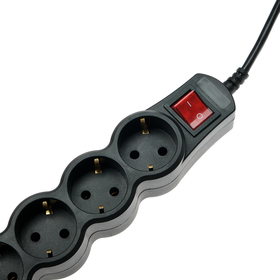 

Сетевой фильтр 5bites SP5B-210 5S, 5 розеток, 1 м, 10 А, 3х0.75 мм2, с выкл., черный
