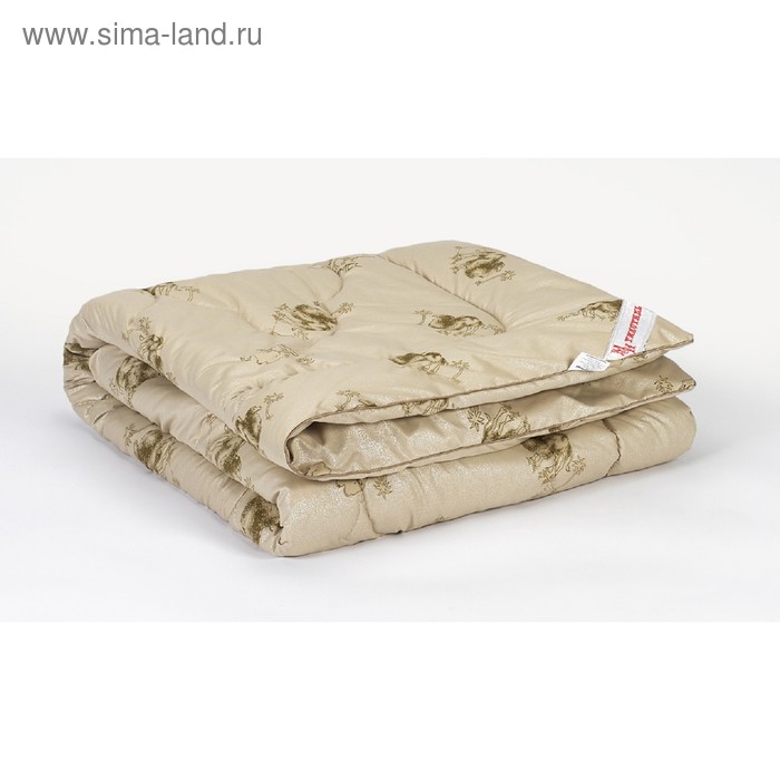 Одеяло всесезонное, размер 200 × 220 см, верблюжья шерсть одеяло всесезонное 2 сп 172х205 см верблюжья шерсть
