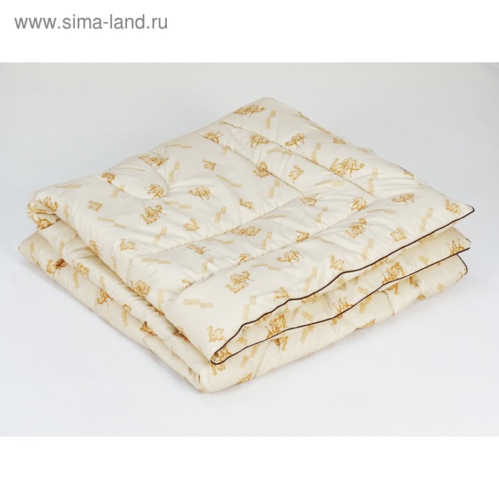 Одеяло всесезонное, размер 200 × 220 см, верблюжья шерсть одеяло всесезонное 2 сп 172х205 см верблюжья шерсть