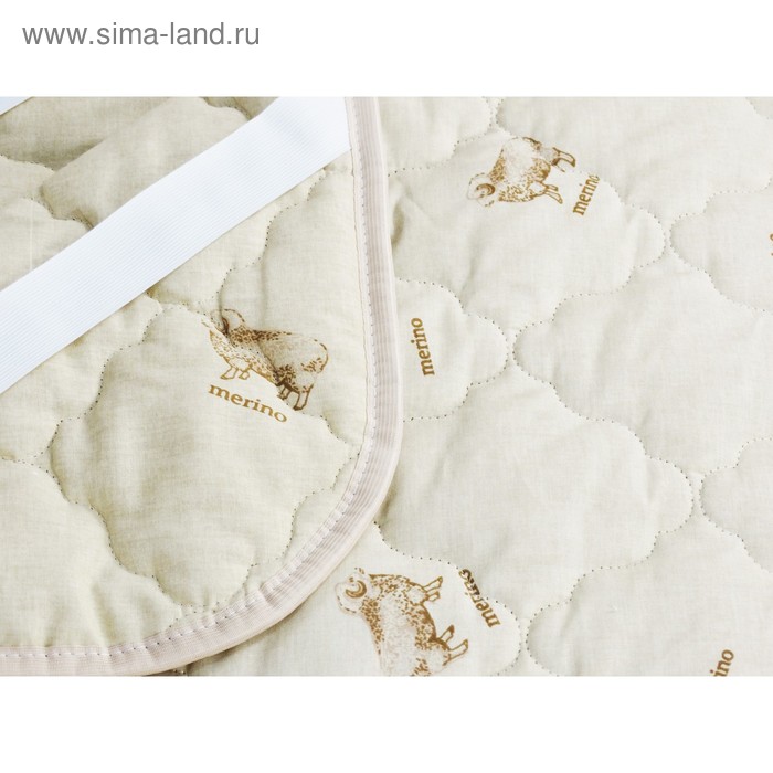 Наматрасник, размер 120 × 200 см, овечья шерсть