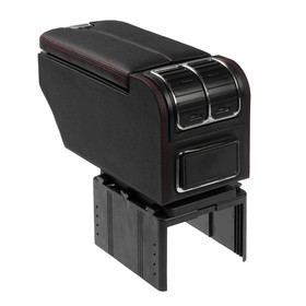 

Подлокотник универсальный, Usb порты, HSX-01, чёрный, экокожа