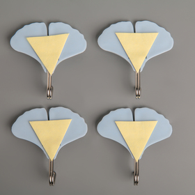 

Набор крючков на липучке «Листики», 4 шт, цвет МИКС