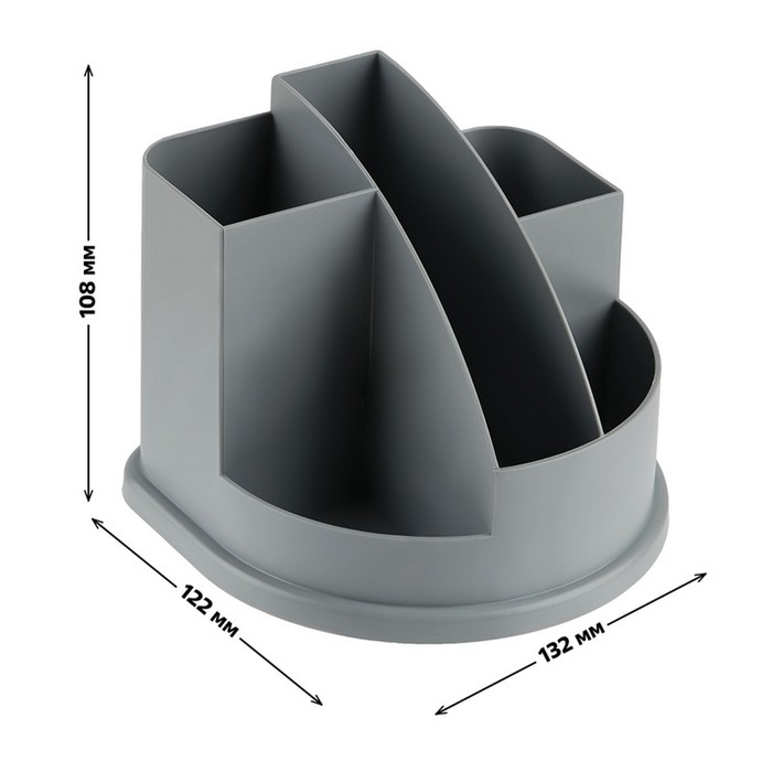 фото Подставка-органайзер economy "авангард", без наполнения, серая стамм