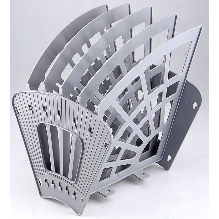 Лоток-веер 5 секции, 4 отделения "Эконом", серый