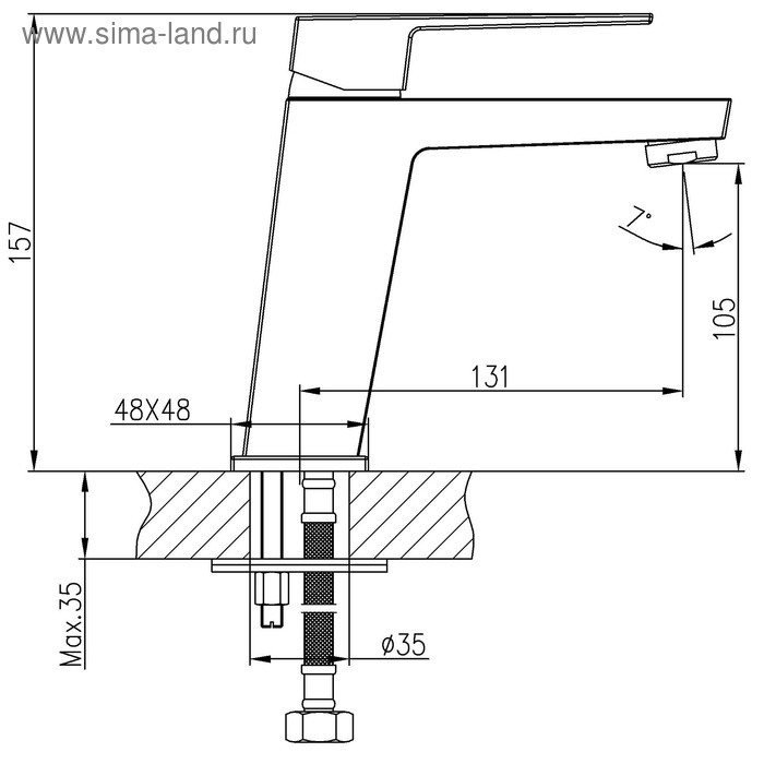 

Смеситель для раковины Esko Berlin BR 26, цвет хром