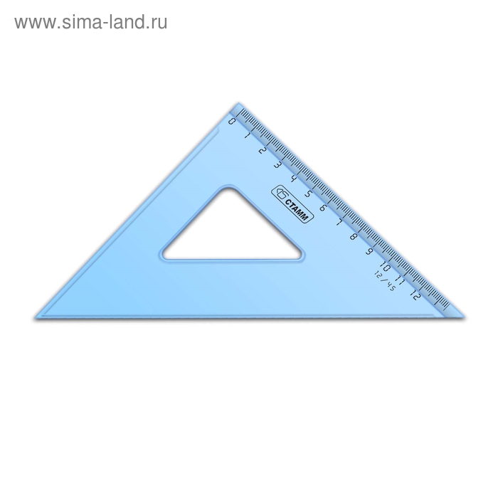 фото Треугольник 12 см 45* «стамм» прозрачный, тонированный