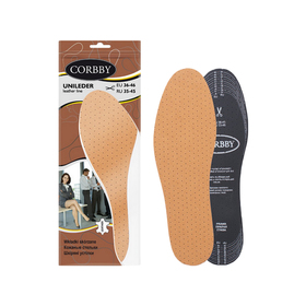 

Стельки для обуви Corbby Uni Leder, демисезонные, универсальные