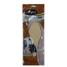 

Стельки для обуви Corbby Leder latex, с активированным углём, размер 39-40