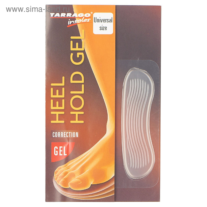 Пяткоудерживатель гелевый Tarrago Heel Hold Gel, 2 шт. подпяточник гелевый tarrago heel soft gel мужской 2 шт