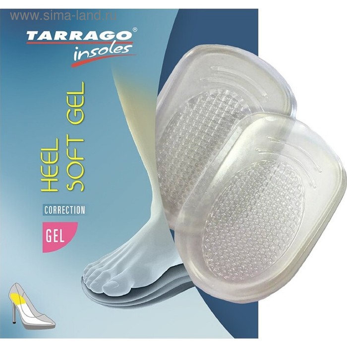 Подпяточник гелевый Tarrago Heel Soft Gel, женский, 2 шт. подпяточник гелевый tarrago heel soft gel мужской 2 шт