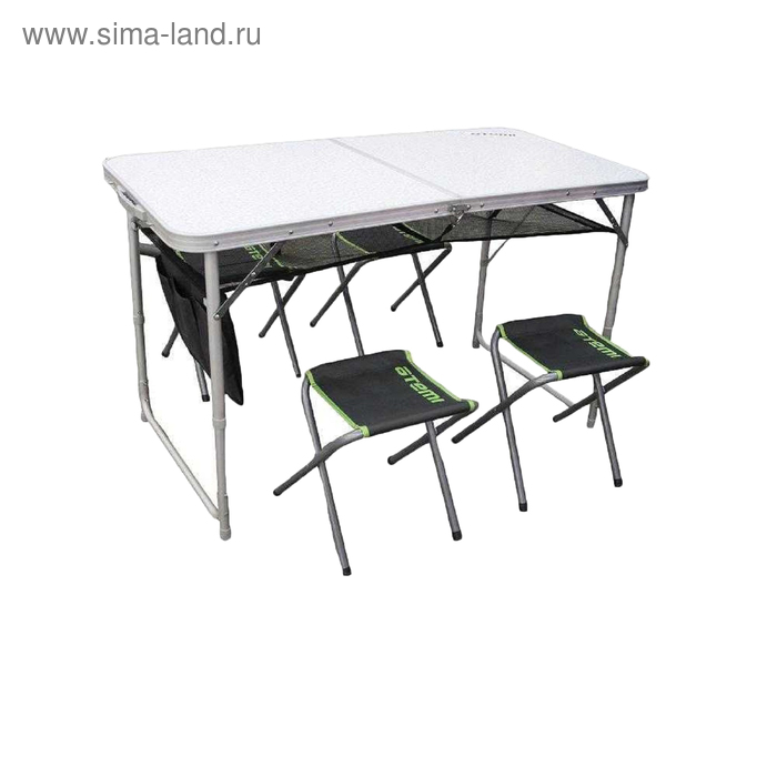 Набор стол туристический и 4 стула, Atemi ATS-400 набор туристический складной стол 2 стула