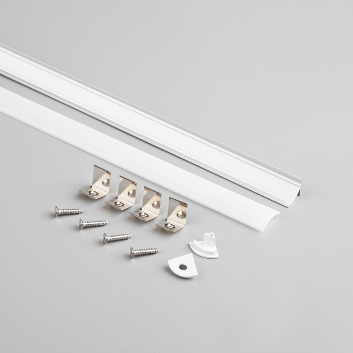 фото Угловой профиль general для светодиодной ленты, 2 м, 16 × 16 мм, матовый рассеиватель, аксессуары