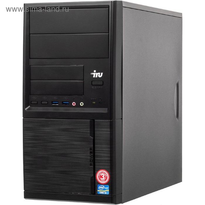 фото Компьютер iru office 313 mt i3 9100f (3.6), 4гб, ssd240гб, gt710 1гб, 400w, черный