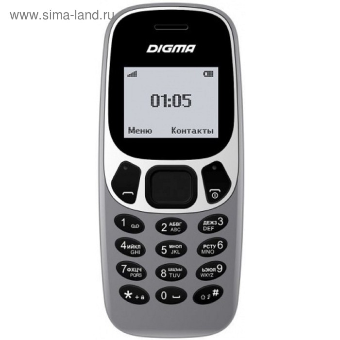 фото Мобильный телефон digma linx a105n 2g, 32мб, 1.44", серый