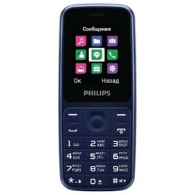 

Мобильный телефон Philips E125 Xenium, 2Sim, 1.77", 0.1Mpix, microSD, синий
