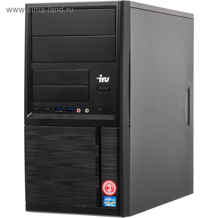 фото Компьютер iru home 228 mt a10 9700 (3.5), 4гб, ssd120гб, r7, 400w, черный