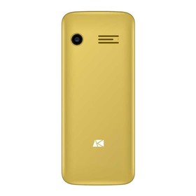 

Мобильный телефон ARK Power 4, РСТ, 32Мб, 2Sim 2.8", 0.3Mpix, microSD, золотистый