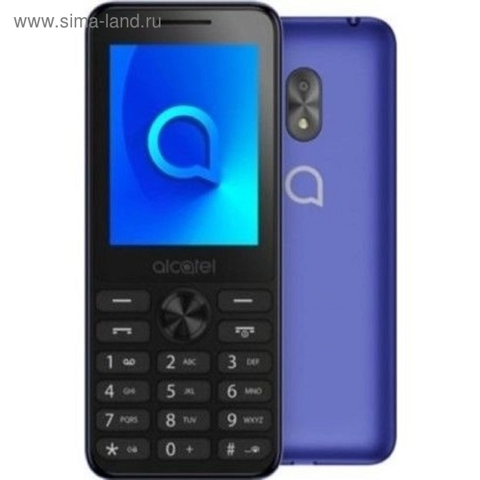 фото Мобильный телефон alcatel 2003d onetouch, 2sim, 2.4", 0.3mpix, microsdhc, синий