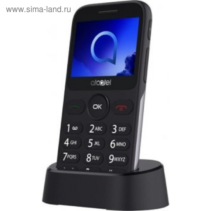 фото Мобильный телефон alcatel 2019g, 2.4", 2mpix, microsd, серый