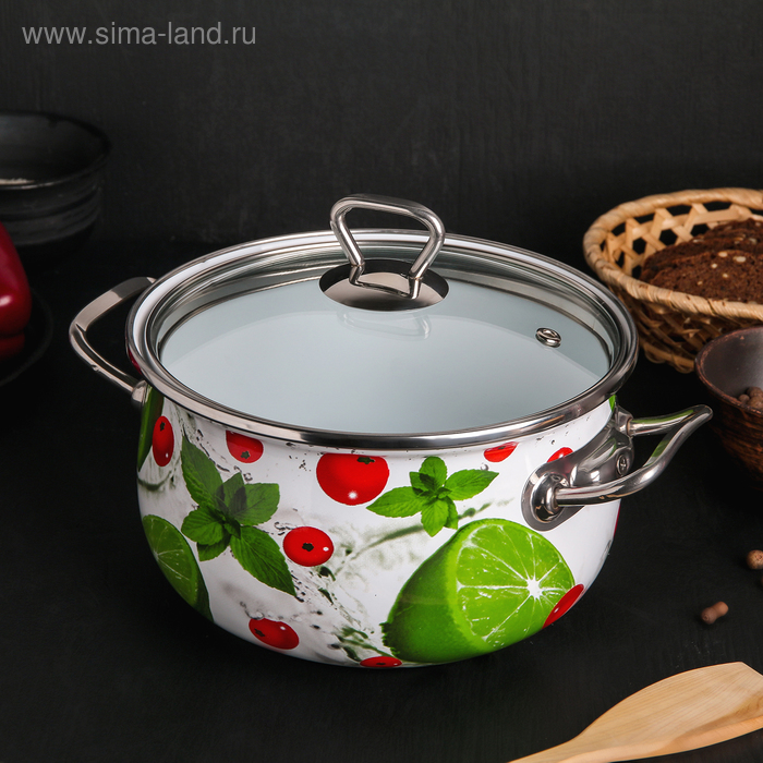 

Кастрюля «Мохито», 3,1 л, стеклянная крыша