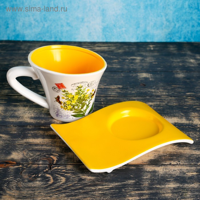 

Горшок в форме чашки "Катарина" цветы, 18х12х13см