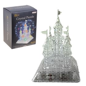 Пазл 3D кристаллический, «Сказочный замок», 105 деталей, световые и звуковые эффекты, работает от батареек