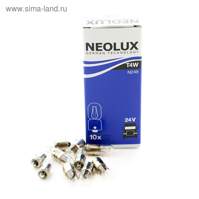 Лампа автомобильная NEOLUX, T4W, 24 В, 4 Вт, N249