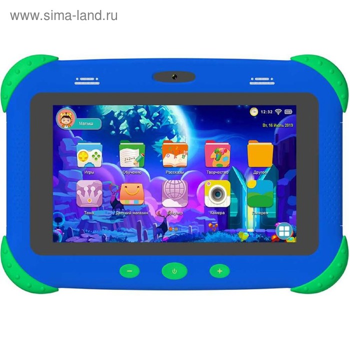 Планшет Digma Citi Kids MT8321, RAM2Гб, ROM32, 7, 3G, 2Mpix, 0.3Mpix, Android 9.0, синий планшет digma citi kids 10 10 1 32gb blue wi fi 3g bluetooth android cs1232mg
