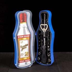 Набор инструментов в бутылке 'Человек дела', подарочная упаковка Ош