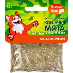 

Смесь "Комфорт" для кошек, мята, календула, корень солодки, 15 г