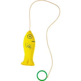 

Игрушка-дразнилка "Рыбка" с кольцом на резинке, 12 см, 20 г