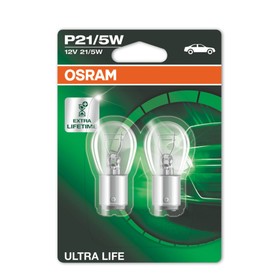 

Лампа автомобильная Osram Ultra Life, P21/5W, 12 В, 21/5 Вт, 7528ULT