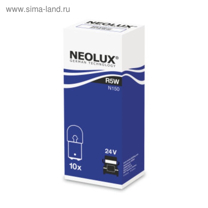 Лампа автомобильная NEOLUX, R5W, 24 В, 5 Вт, N150