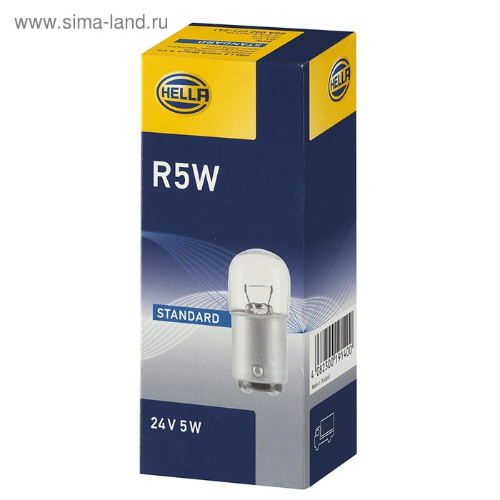 

Лампа автомобильная Hella HD, R5W, 24 В, 5 Вт, 8GA 002 071-261