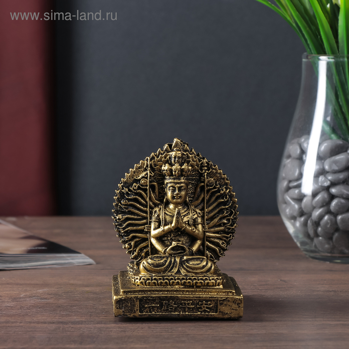 

Нэцке полистоун бронза "Шива" 10х7,5х8,2 см