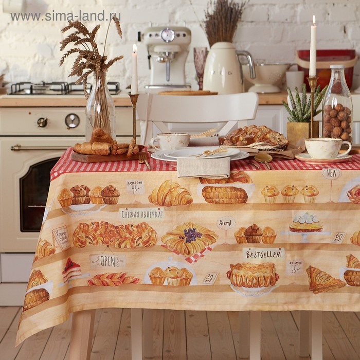 

Скатерть "Этель" Bakery house 220х147 см, 100% хлопок, репс 210 г/м2