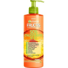 

Крем для волос 10 в 1 Garnier Fructis «Спасатель SOS», несмываемый, 400 мл