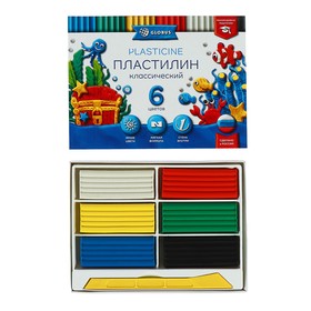 Пластилин GLOBUS «Классический», 6 цветов, 120 г, рекомендован педагогами Ош