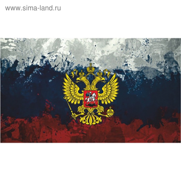 Флаг прямоугольный Герб красками, 180х311 мм, S09202015