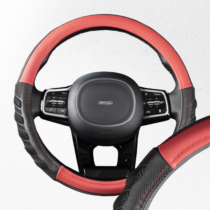 

Оплетка Skyway Racer-1 M, черно-красная экокожа, S01102412