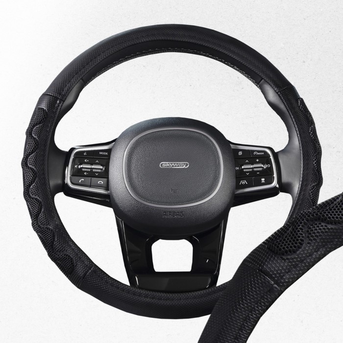 

Оплетка Skyway Racer-2 M, черно-серая экокожа, S01102417