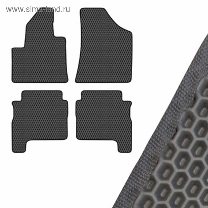 Коврики EVA Skyway, Hyundai Santa Fe 2010-2012, серый, S01706208 коврики eva skyway hyundai grandeur 2005 2012 серый s01706195