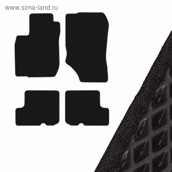 Коврики EVA Skyway, Renault Sandero 2010 - н.в., черный, S01705429 коврики в салон для renault sandero 2010 2014