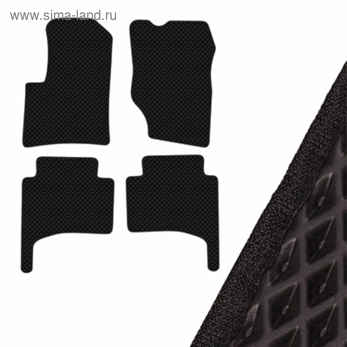 Коврики EVA Skyway, Volkswagen Touareg 2002-2010 (Porsche Cayenne), черный, S01705531 коврики eva skyway porsche cayenne 2003 н в серый s01706418